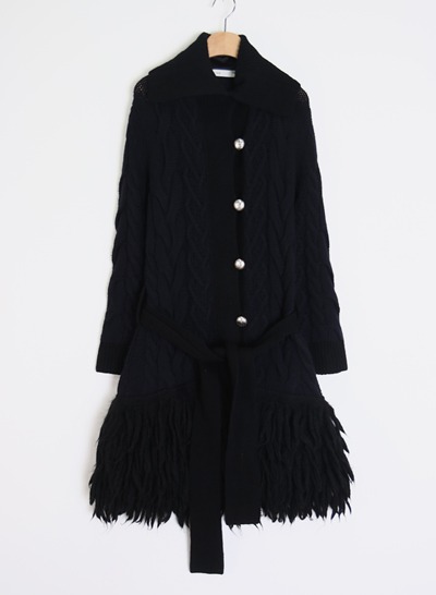 (Made in JAPAN) SACAI wool knit coat