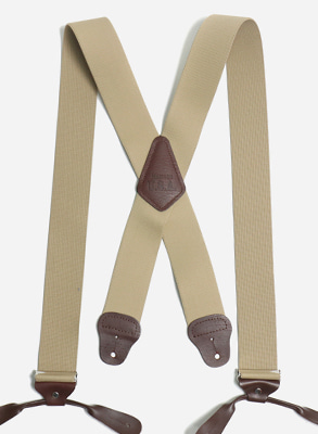 Wide Suspender / Button / Olive