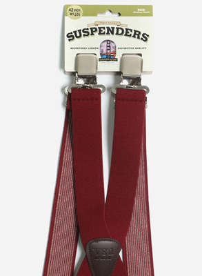 Casual Suspender / Clip / Burgundy