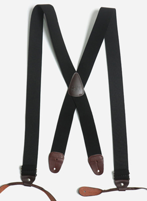 Casual Suspender / Button / Black